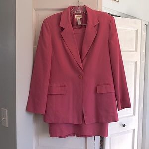 Talbots pink 2 piece suit - size 12P